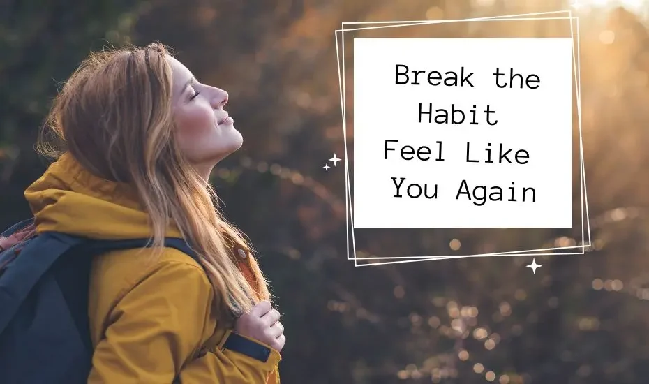 Smiling woman feeling free after quitting vaping through hypnotherapy – link to support for nicotine addiction